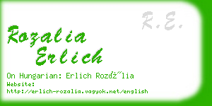 rozalia erlich business card